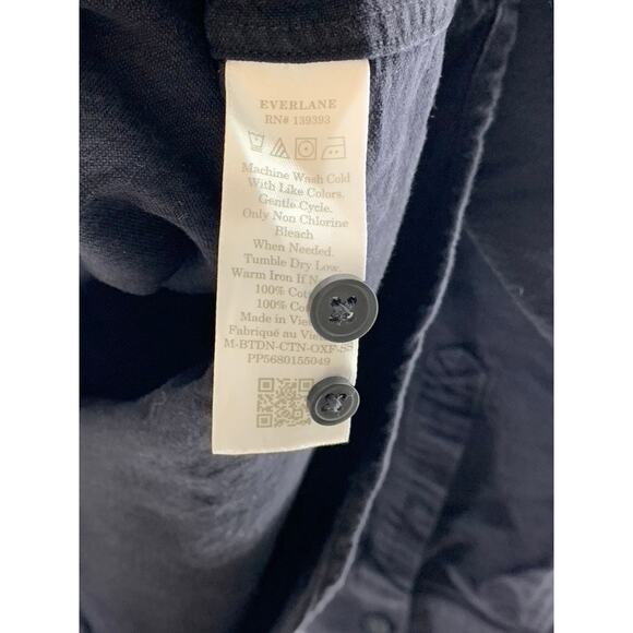 EVERLANE Men's Tall Black Solid Uniform Regular-Fit Button-Up Shirt SZ XL/T - Picture 8 of 8